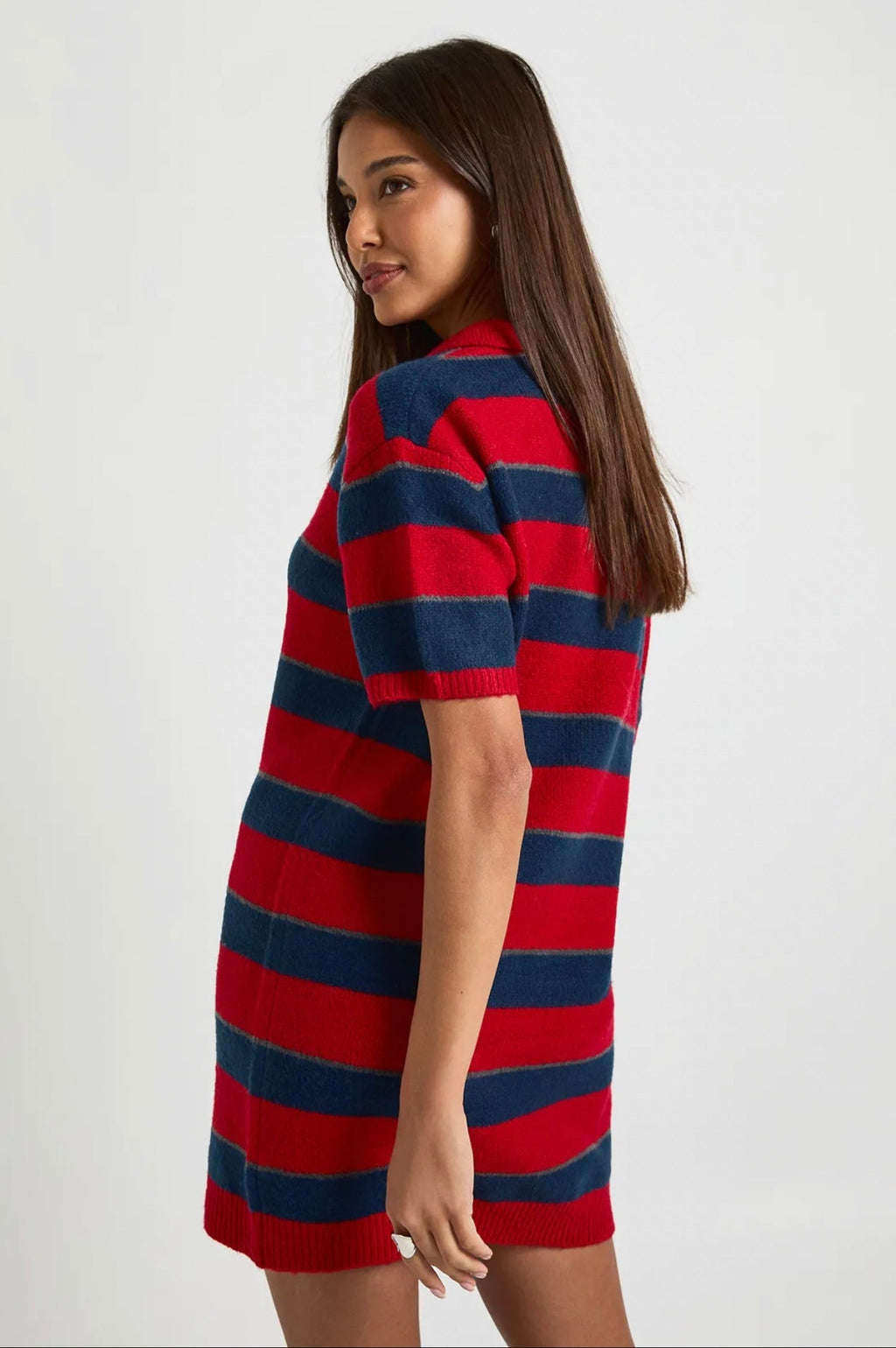 Striped Polo Sweater Dress