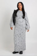 Speckled Grey Knit Maxi Dress