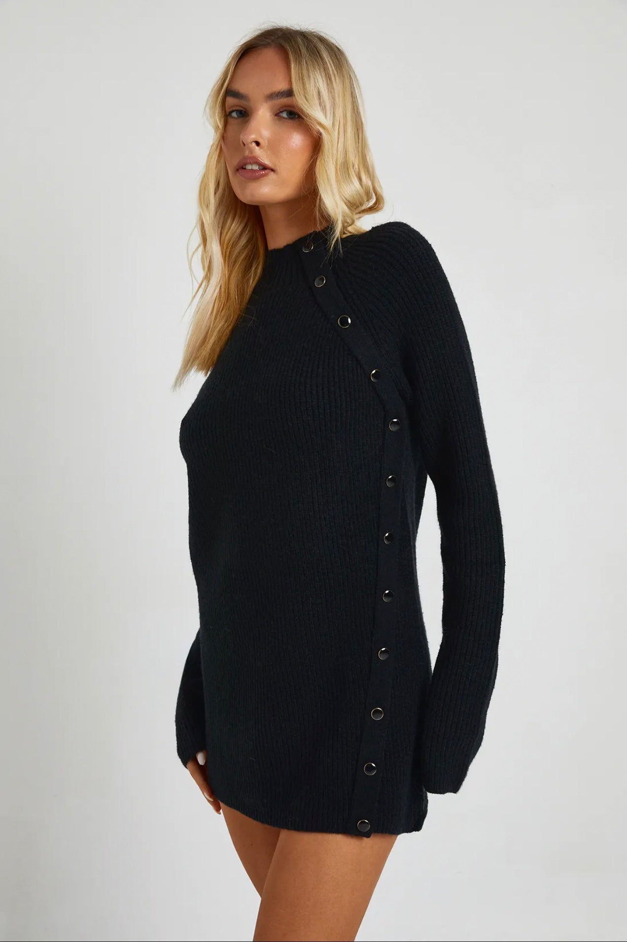 Black Sweater Mini Dress