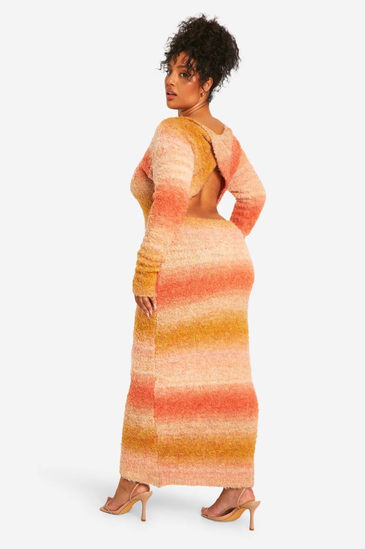 Sunset Ombre Knit Maxi Dress