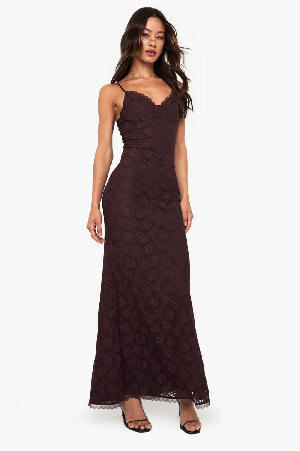 Chocolate Lace Maxi Dress