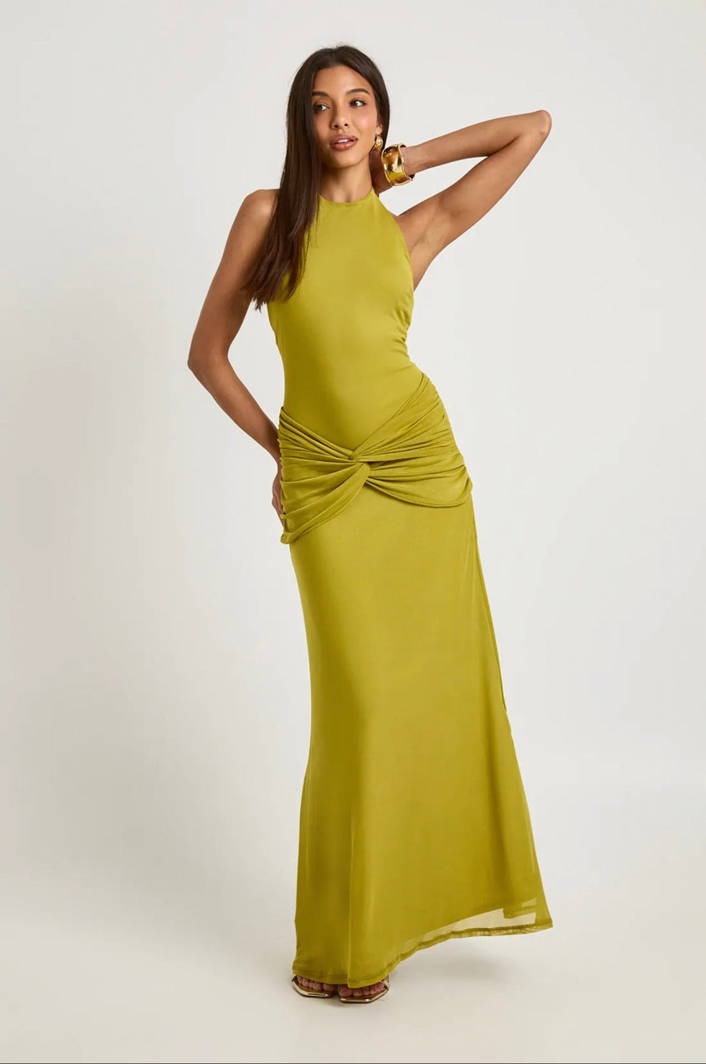 Golden Twist Maxi Dress