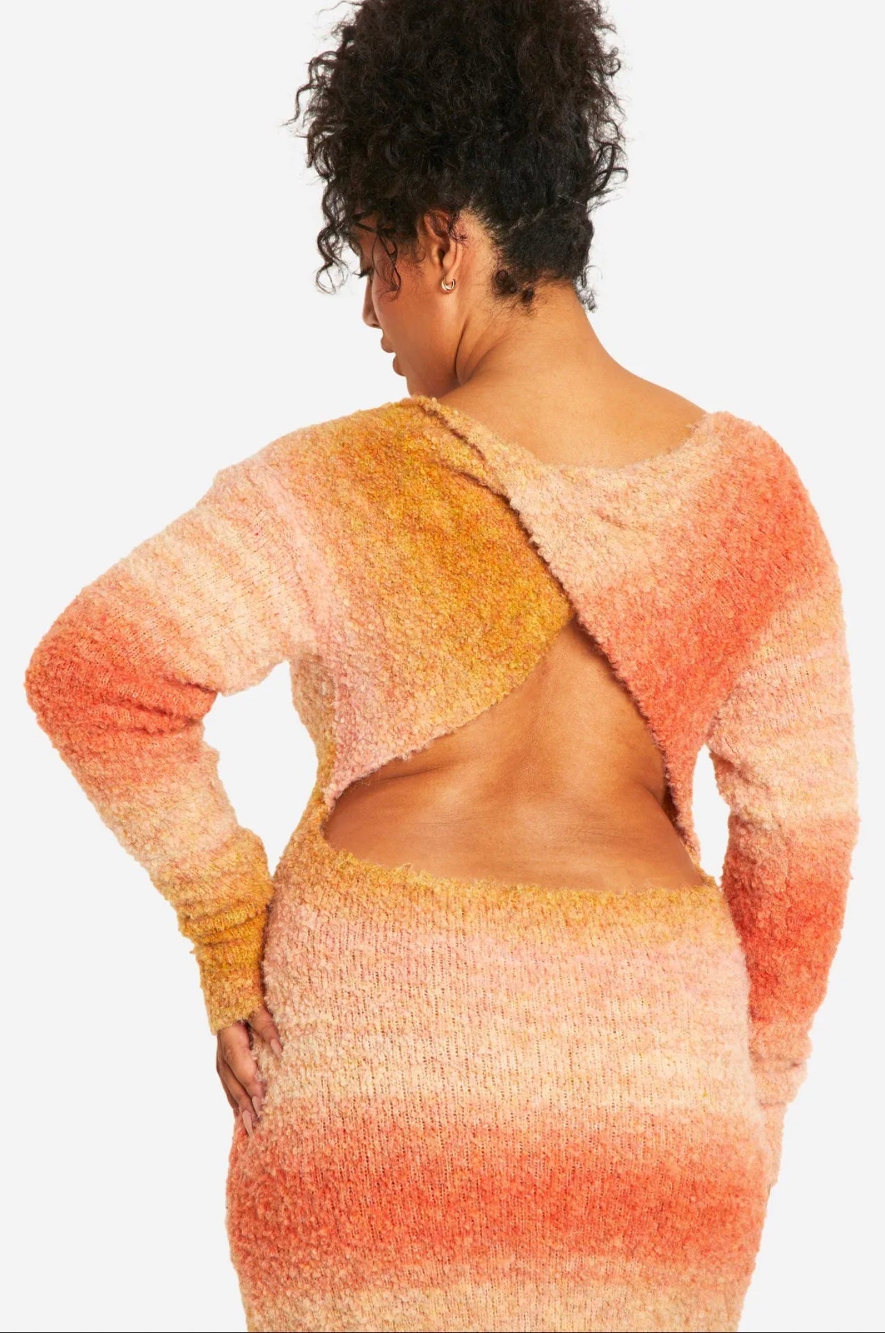 Sunset Ombre Knit Maxi Dress